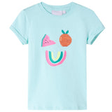 VidaXL Kindershirt 140 lichtzeeblauw - afbeelding 1