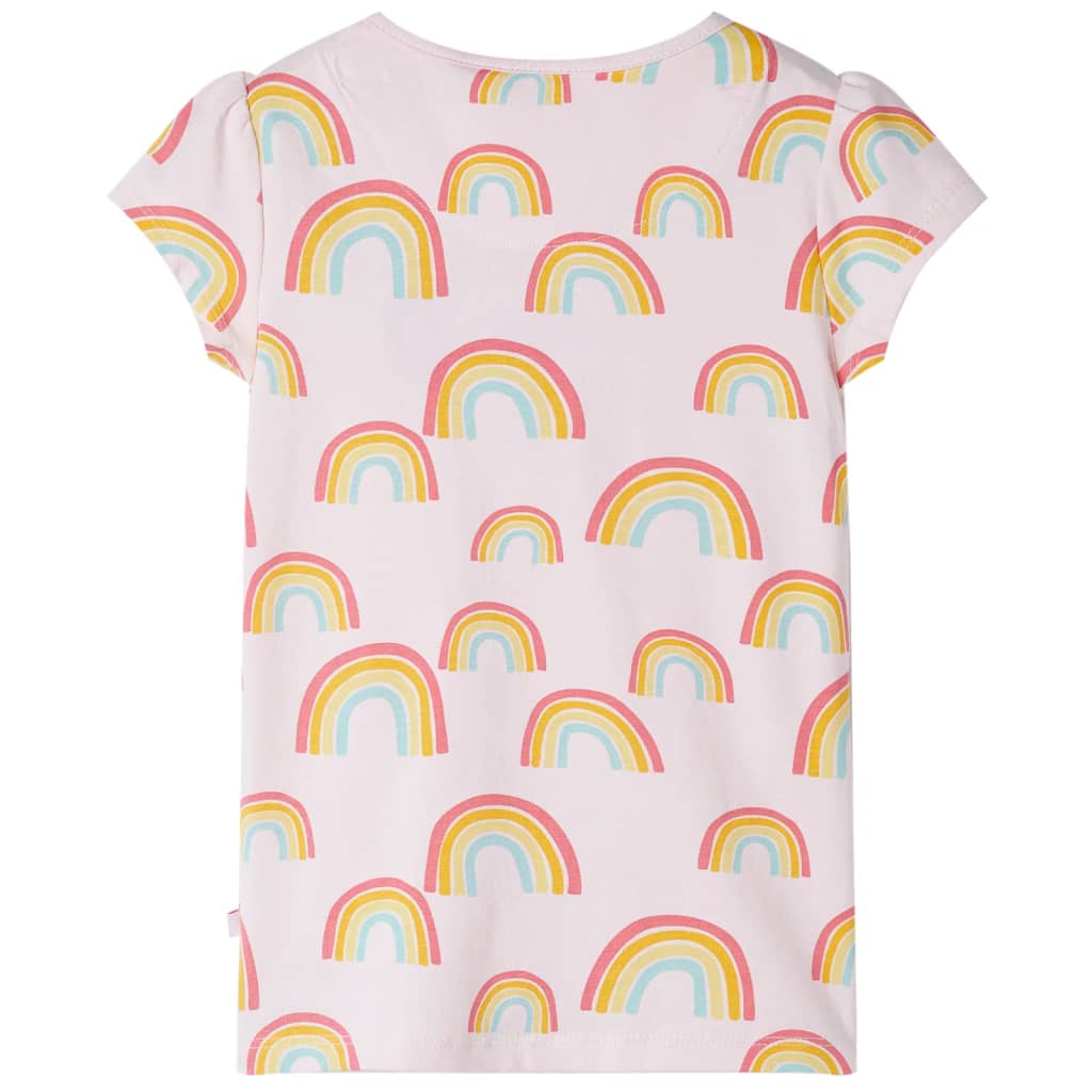 Vidaxl pijama para niños con mangas cortas 116 rosa suave