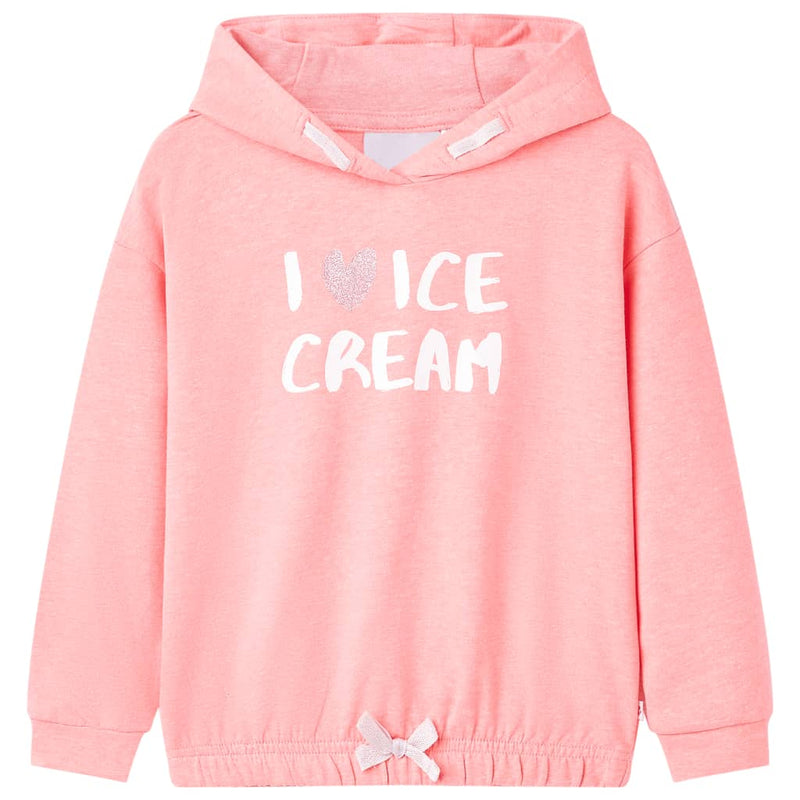 Suéter para niños de Vidaxl con capucha 92 Bright Pink