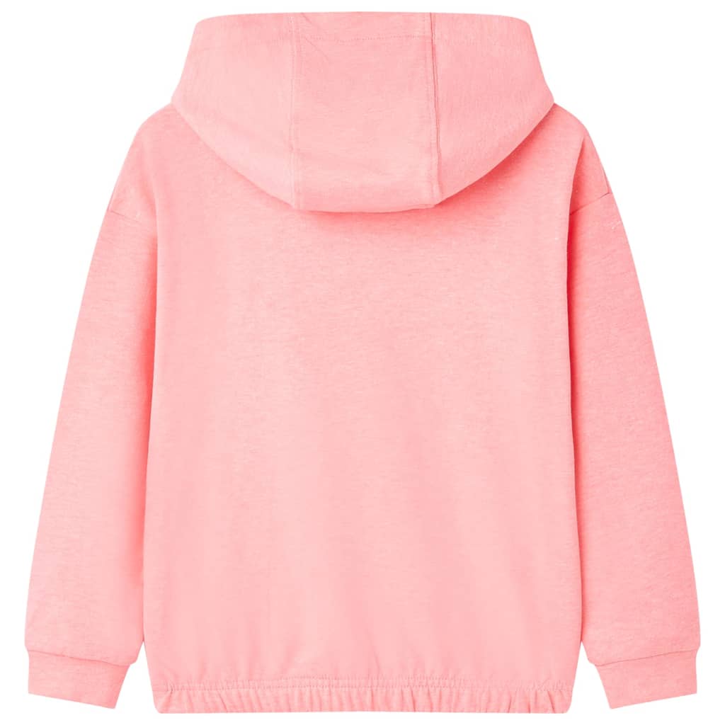 Vidaxl Séter para niños con capucha 128 Bright Pink
