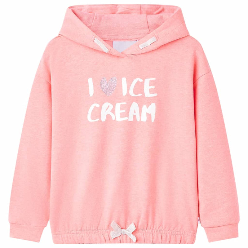 Vidaxl Séter para niños con capucha 140 Bright Pink