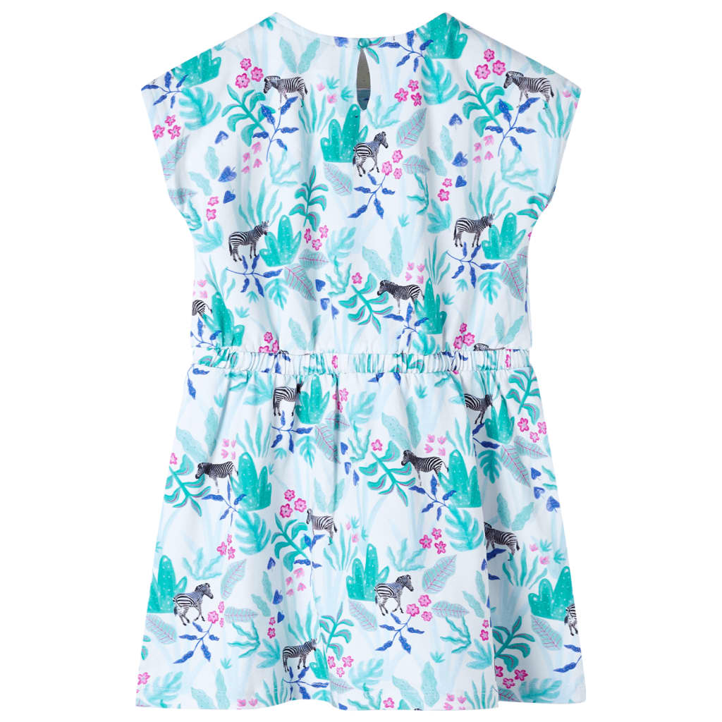 Vidaxl Vestido infantil 116 ECRU y color menta oscura
