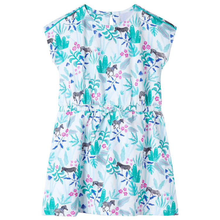 Vidaxl Vestido infantil 128 ECRU y Mint Dark Minted