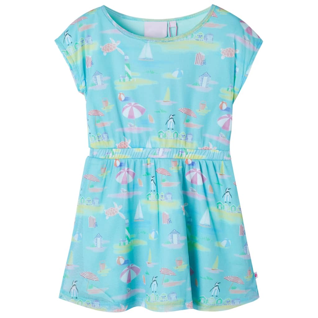 Vidaxl Vestido infantil 140 Light Sea Blue