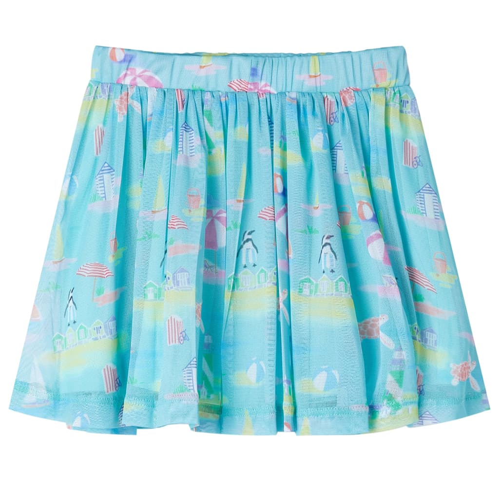 Vidaxl falda infantil doblada 116 azul claro azul