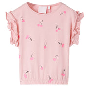 VidaXL Kindershirt 128 lichtroze - afbeelding 1