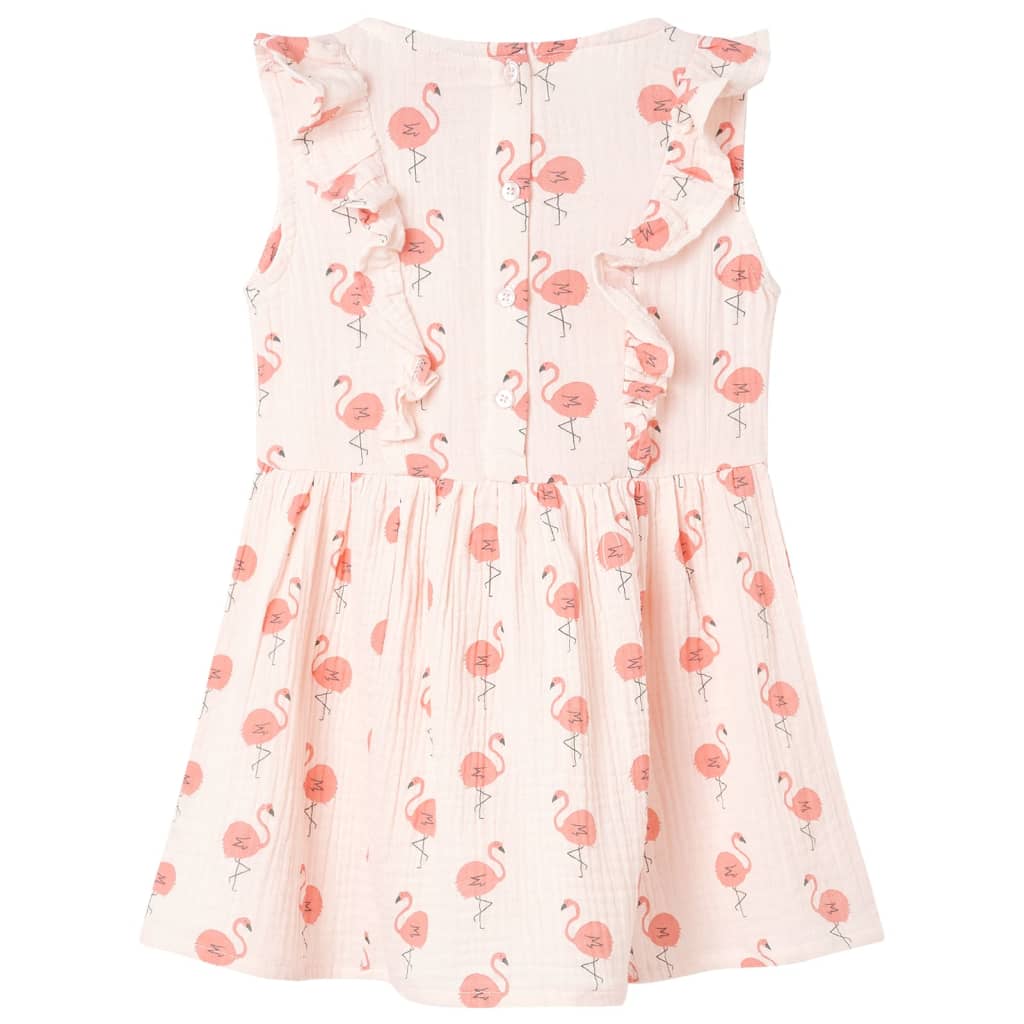 Vestido para niños de Vidaxl con volantes 92 rosa suave