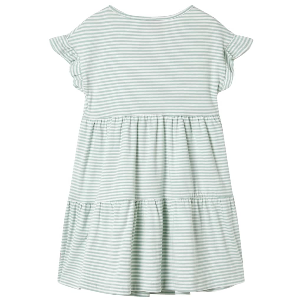Vestido para niños de Vidaxl con volantes en las mangas 128 Mint Colored