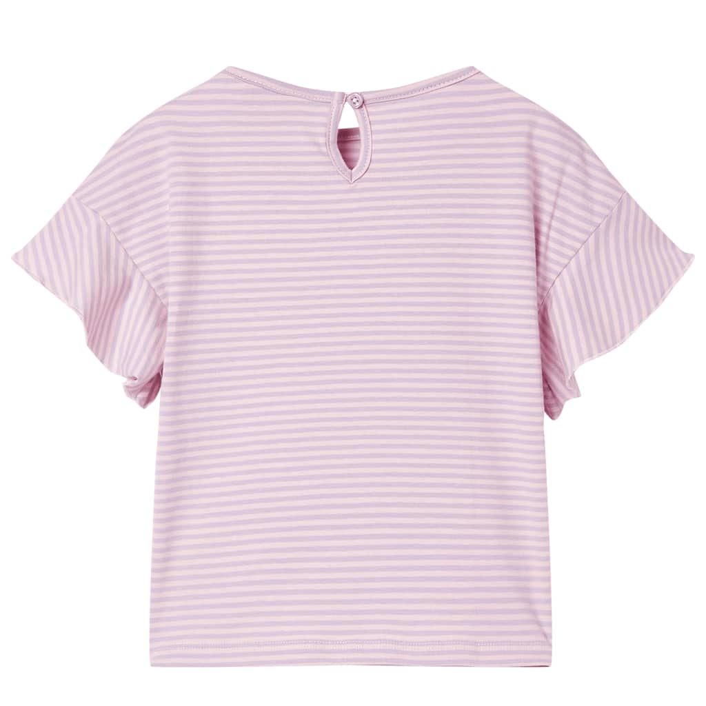 Camisa para niños de Vidaxl con volantes 104 lila
