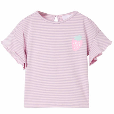 Camicia per bambini Vidaxl con volant 116 lila