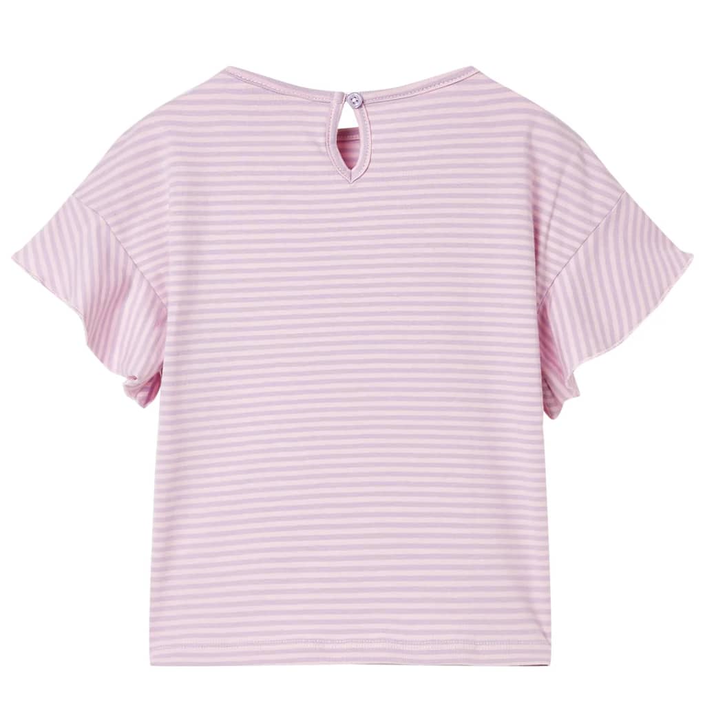 Camicia per bambini Vidaxl con volant 128 lilla