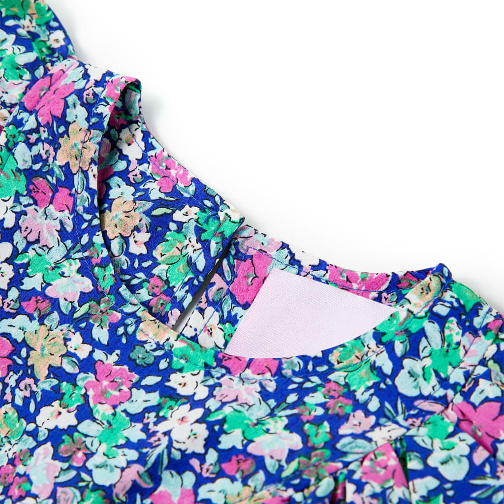 Vestido para niños de Vidaxl con mangas de alfombra 92 Cobalt azul