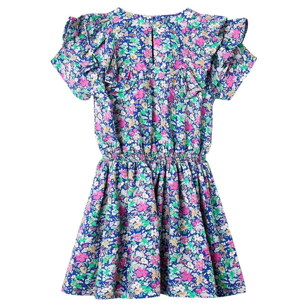 Vida Vidaxl Vestido para niños con mangas ásperas 116 Cobalt azul