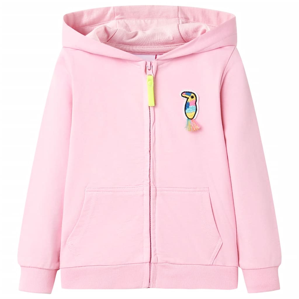 Vidaxl chaleco para niños con capucha y Zits 92 Bright Pink