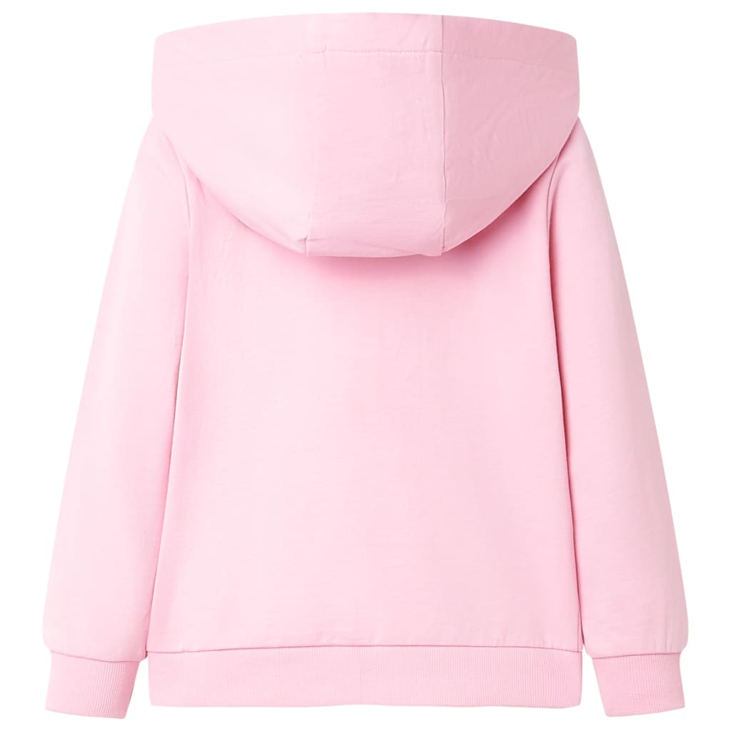 Chaleco infantil de Vidaxl con capucha y cremallera 104 Bright Pink