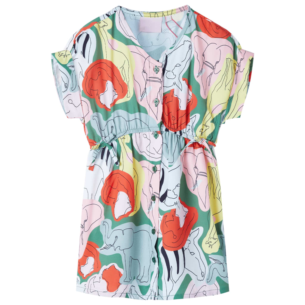 Vidaxl Vestido infantil 140 verde