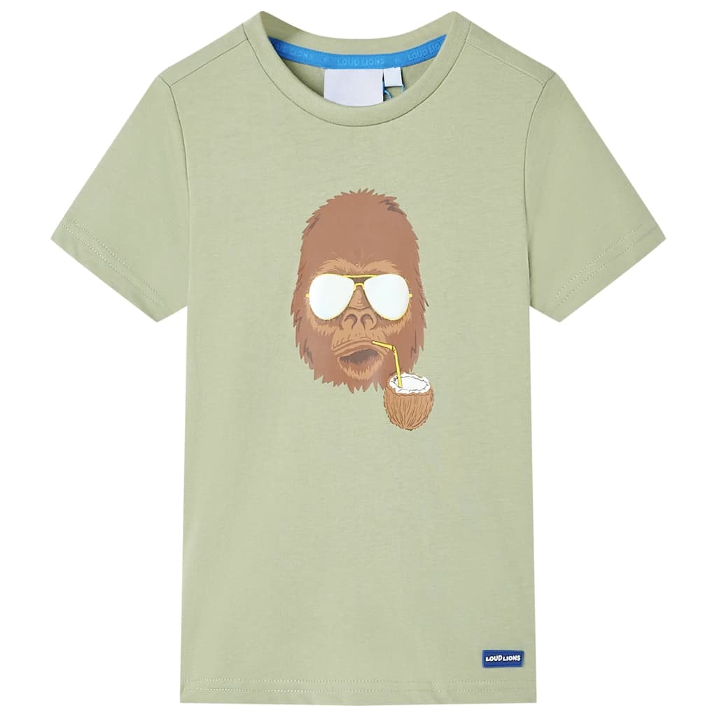 Camisa para niños Vidaxl con mangas cortas 116 Light Kakikentig