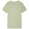 Camicia per bambini Vidaxl con maniche corte 116 kakikentig