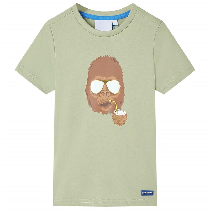 VidaXL Kindershirt met korte mouwen 128 lichtkakikleurig