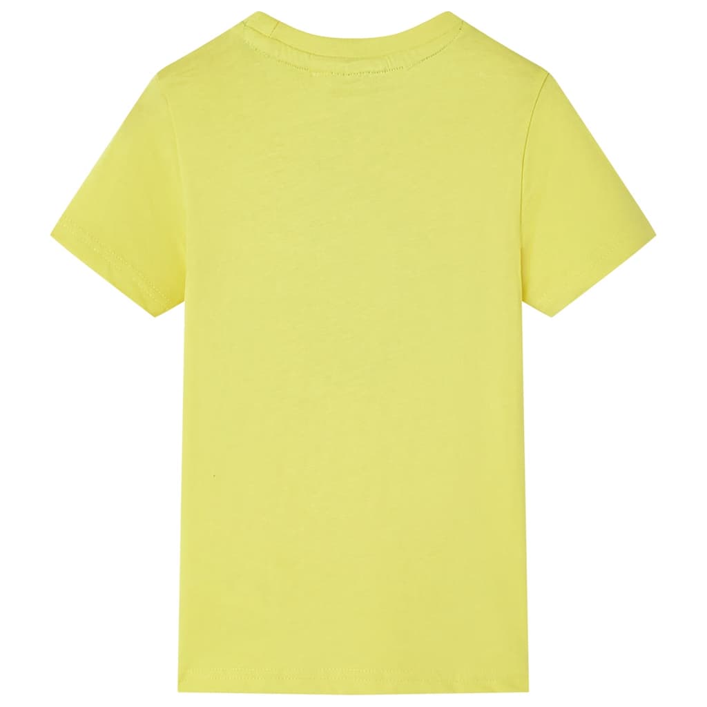 Camisa para niños de Vidaxl con mangas cortas 92 amarillo