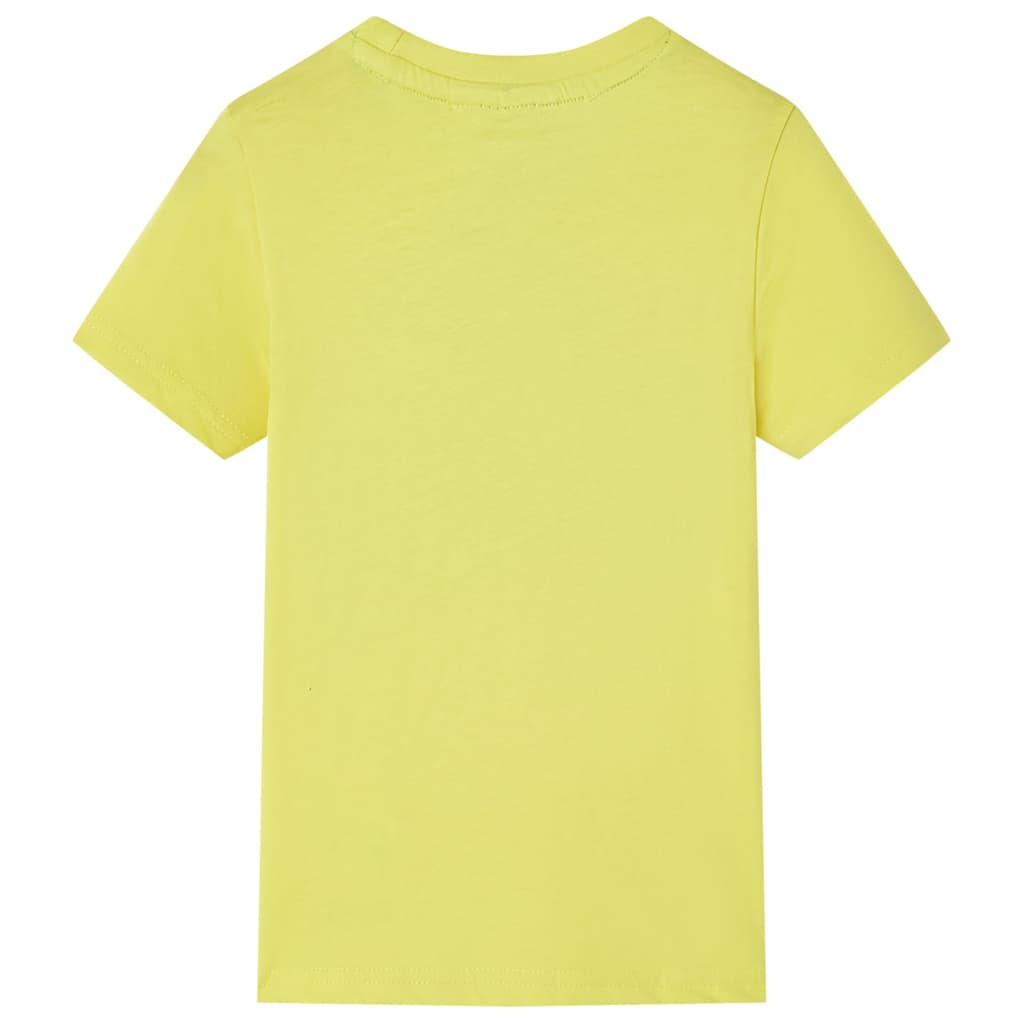 Camicia per bambini Vidaxl con maniche corte 116 giallo