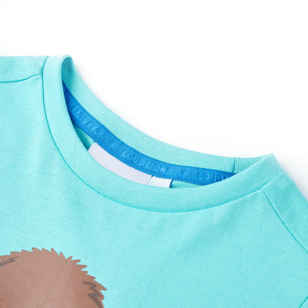 Camicia per bambini Vidaxl con maniche corte 128 marine blu