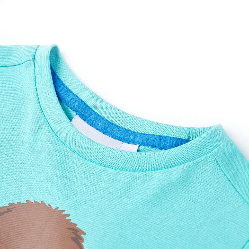 Camisa infantil de Vidaxl con mangas cortas 140 Sea Blue