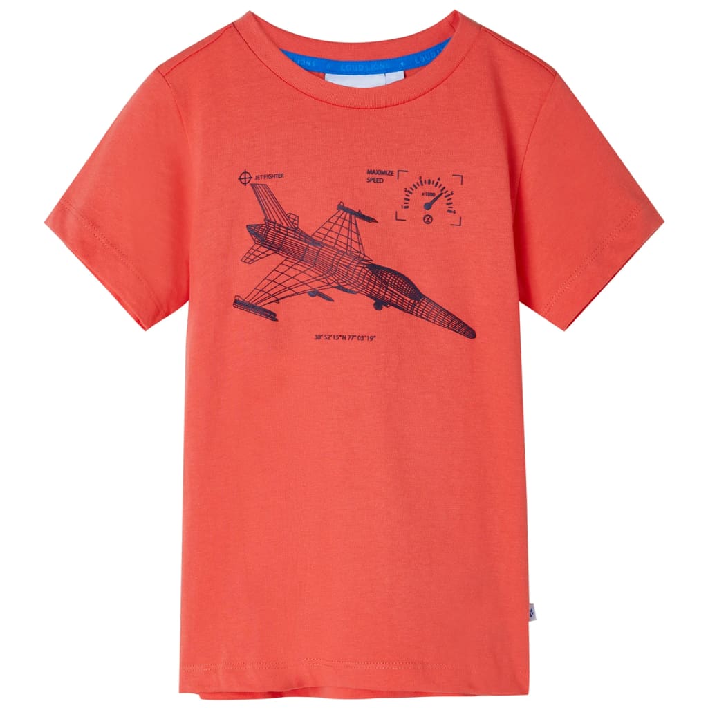 Vidaxl Shirt per bambini 92 rosso chiaro