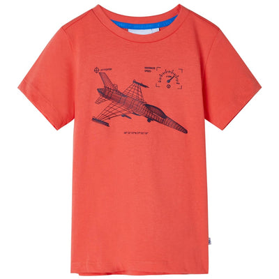 Vidaxl Shirt per bambini 140 rosso chiaro