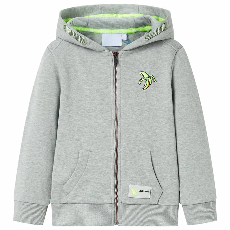 Chaleco infantil de Vidaxl con capucha y rits 140 lichtkaki mixtos
