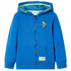 Vidaxl kindervest met capuchon en rits 104 blauw