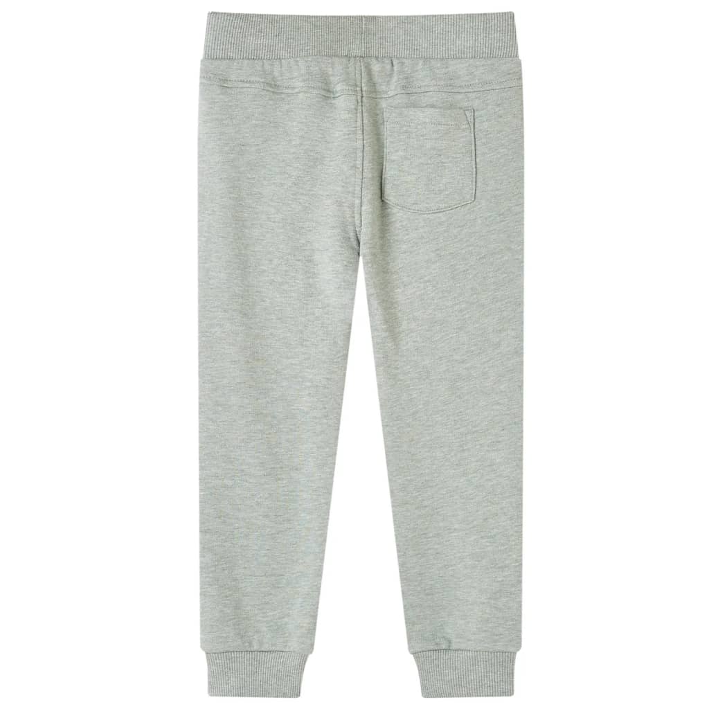 Pantalones de trote de Vidaxl para niños 128 Lichtkaki