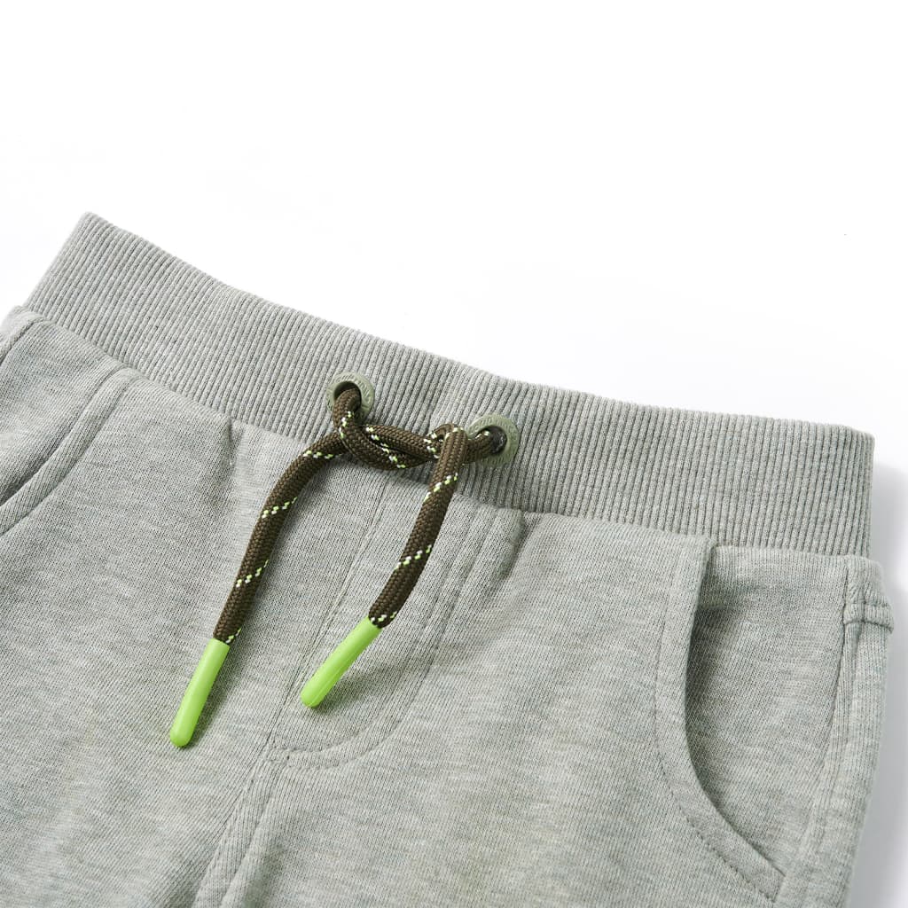 Pantalones de trote de Vidaxl para niños 128 Lichtkaki