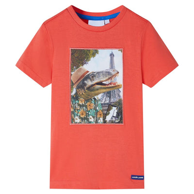 Vidaxl Shirt per bambini 92 rosso chiaro