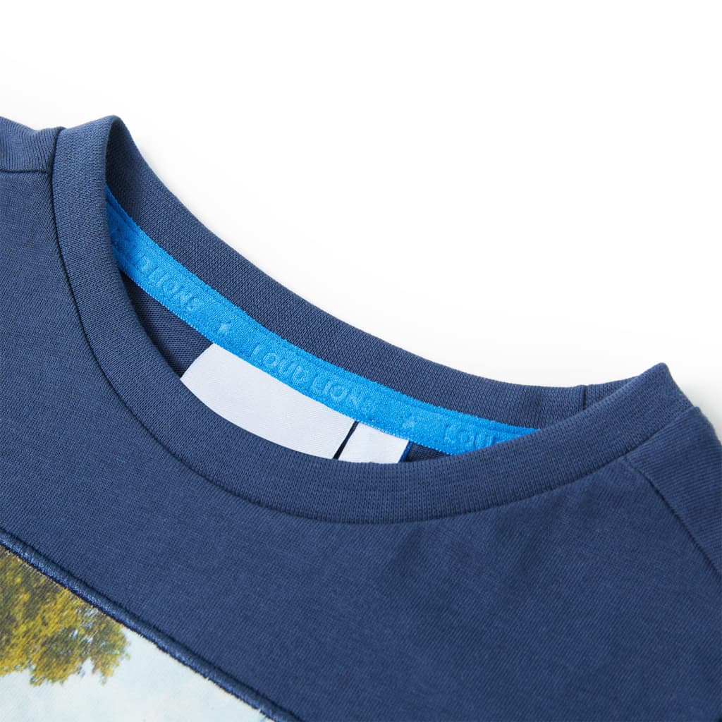 Vidaxl Shirt per bambini 92 Blu scuro