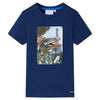 Vidaxl kindershirt 116 donkerblauw