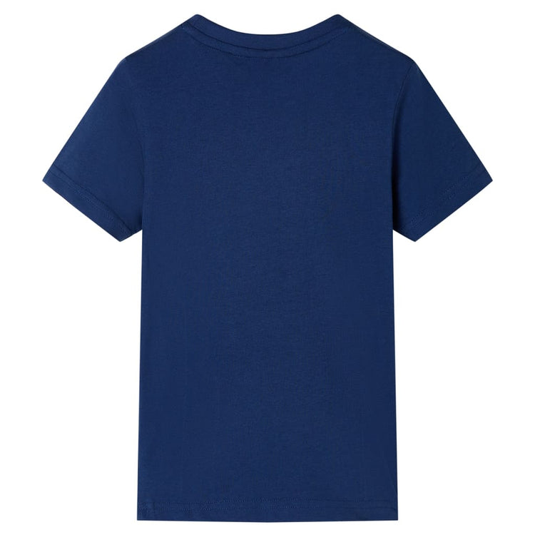 VidaXL Kindershirt 128 donkerblauw
