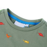 VidaXL Kindershirt met korte mouwen 92 kakikleurig - afbeelding 3