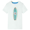 Camicia per bambini Vidaxl con maniche corte 104 ECRU