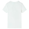 Camicia per bambini Vidaxl con maniche corte 116 ECRU