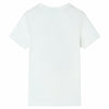 Camisa infantil de Vidaxl con mangas cortas 140 ECRU