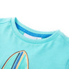 Camicia per bambini Vidaxl con maniche corte 104 blu marino