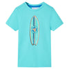 Camisa infantil de Vidaxl con mangas cortas 116 Sea Blue
