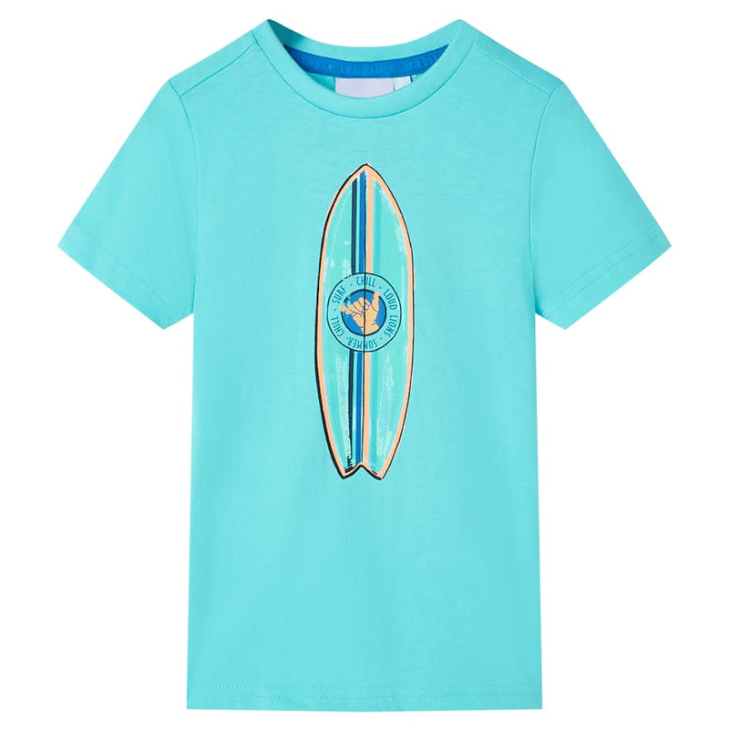 Camisa infantil de Vidaxl con mangas cortas 116 Sea Blue