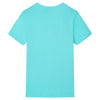 Camicia per bambini Vidaxl con maniche corte 128 marine blu