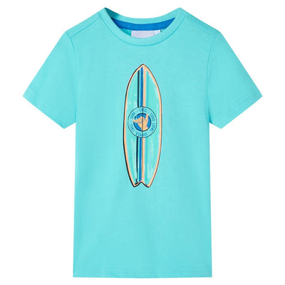 Camicia per bambini Vidaxl con maniche corte 140 marine blu