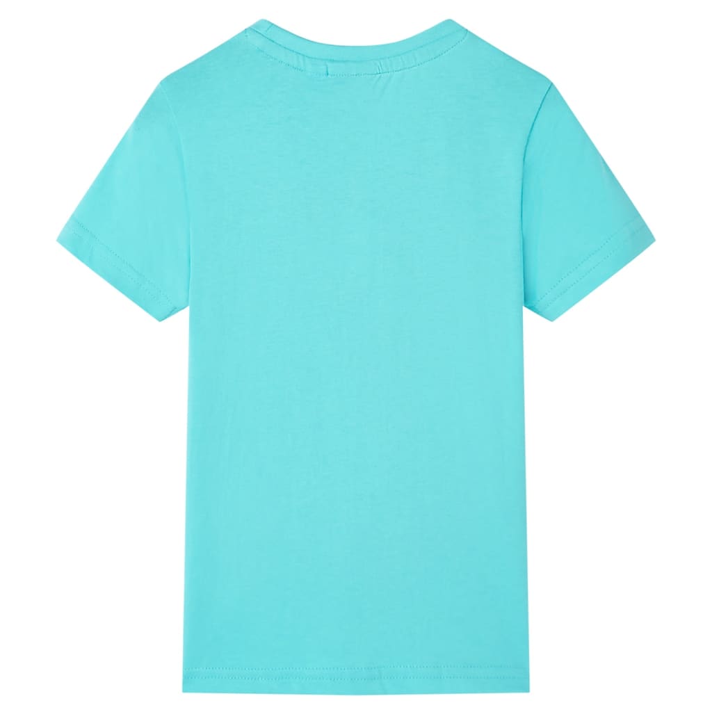 Camisa infantil de Vidaxl con mangas cortas 140 Sea Blue