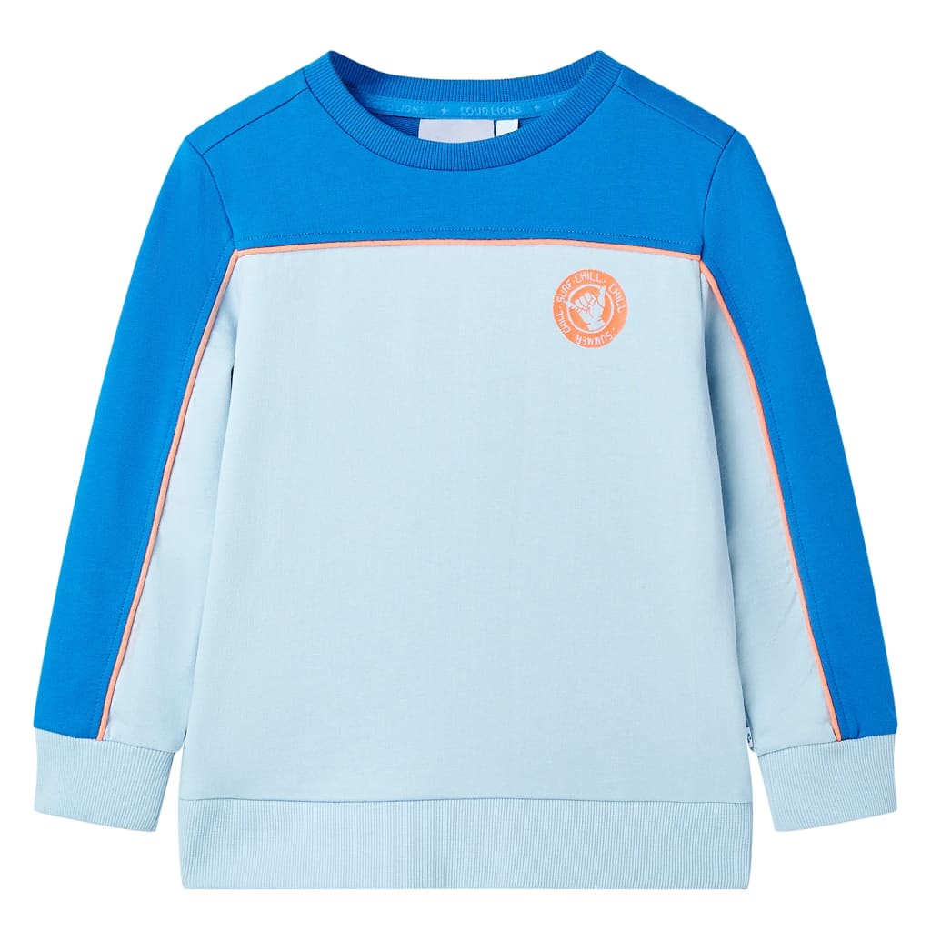 VIDAXL SWEATER BAMBINI 116 Blu brillante e blu chiaro
