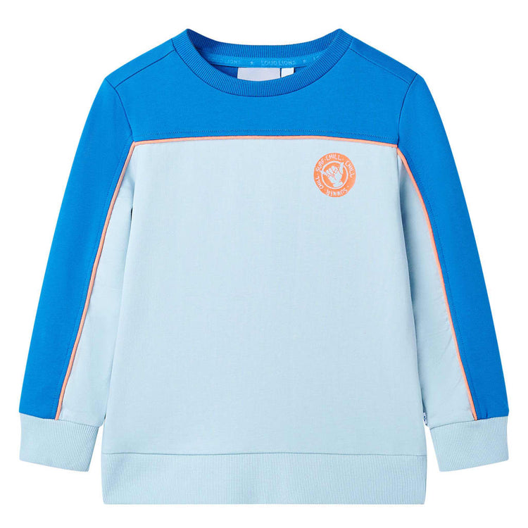 Vidaxl kindertrui 140 felblauw en lichtblauw