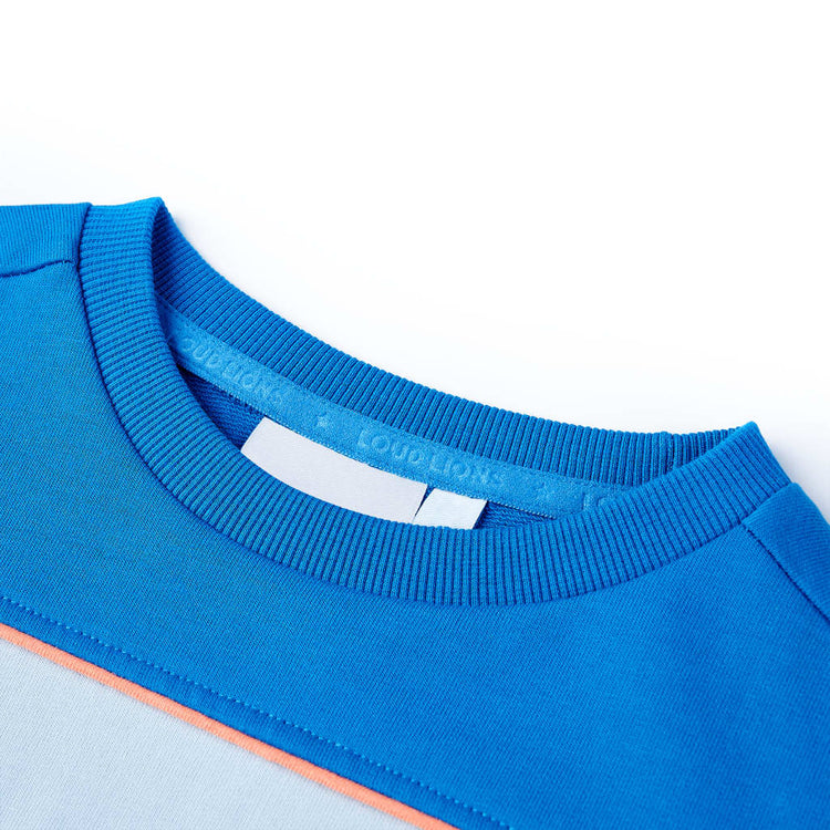 Vidaxl kindertrui 140 felblauw en lichtblauw